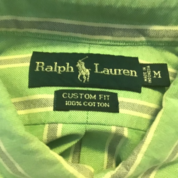 5 men’s shirts, 4 Ralph Lauren, 1 Chaps, all in very good condition, medium - Picture 8 of 10